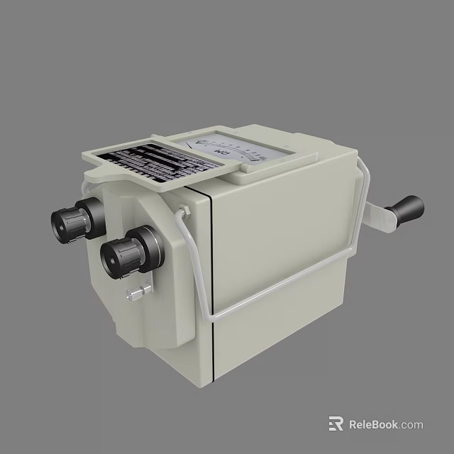 Industrial Equipment Featuring Control Knobs Display Panel And Handle for Industrial Use 3d model 