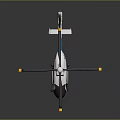 Modern Helicopter Black Hawk Combat Helicopter 3d model
