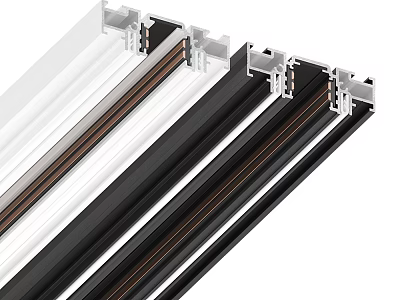 White Black Brown Decorative Trim Strips With Interlocking Profiles For Design 3d model