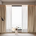curtain fabric curtain gauze curtain fabric curtain 3d model