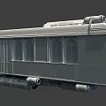 Vintage Yellow Tram With White Roof And Classic Window Design For Railway