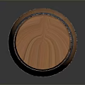 Rustic Wooden Barrel With Natural Wood Texture And Black Metal Hoops