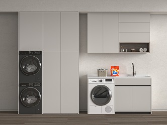 Modern washing machine cabinet 3d model