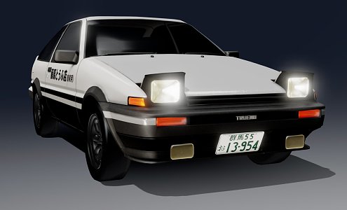 Toyota Corolla AE86 car 3d model