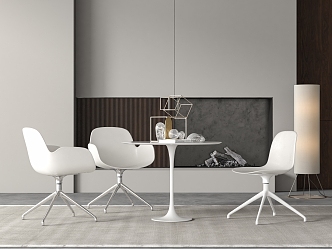 Modern leisure table and chair combination 3d model