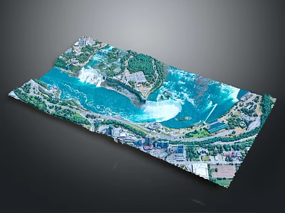 Playful Red Fox Exploring Green Forest With Flowing River And Wildflowers 3d model