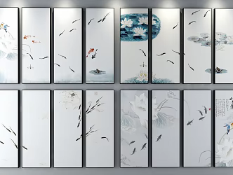New Chinese Animal Painting Decorative Painting 3d model