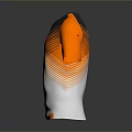 Modern Gray Orange White Short Sleeve T-shirt With Diagonal Striped Abstract Pattern