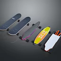 Colorful Skateboards With Various Designs Different Colors And Smooth Wheels For Daily Use