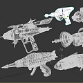 Electric Toy Guns With Colorful Sci-Fi Designs Vibrant Colors Unique Shapes And Interactive Features
