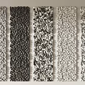 Modern Textured Granular Wall Decor With Black White Gray Patterns And Designs 3d model