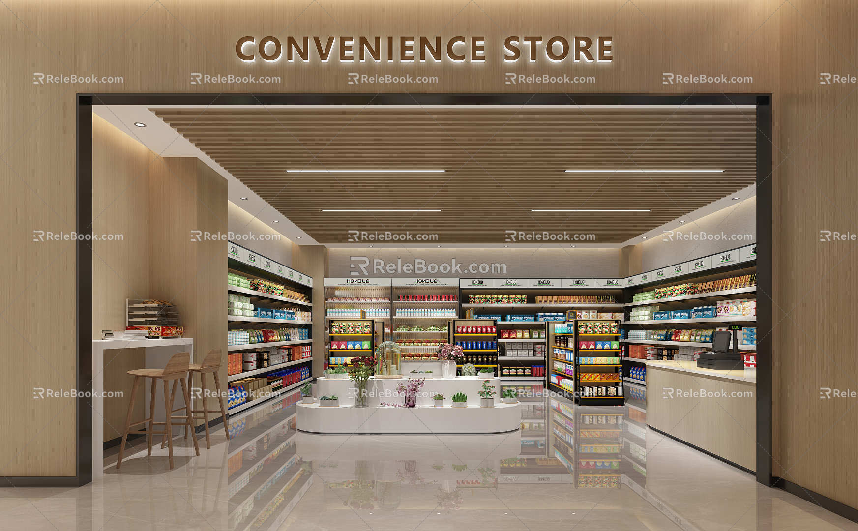 Modern Supermarket 3d model