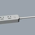 White Electrical Socket Panel With Multiple Three And Two Pin Outlets Design