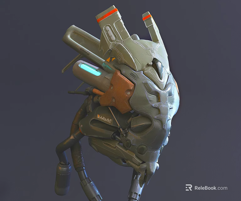 Smart Machine With Advanced Futuristic Mechanical Design And Glowing Robotic Components 3d model 