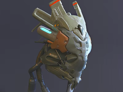 Smart Machine With Advanced Futuristic Mechanical Design And Glowing Robotic Components 3d model