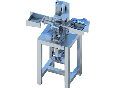Industrial Automated Processing Equipment With Conveyor Belt And Mechanical Arm 3d model