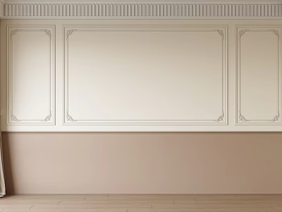 French background wall gypsum line background wall 3d model