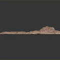 Modern Decorative Pink Map Wall Art With Intricate Terrain And Mountain Patterns