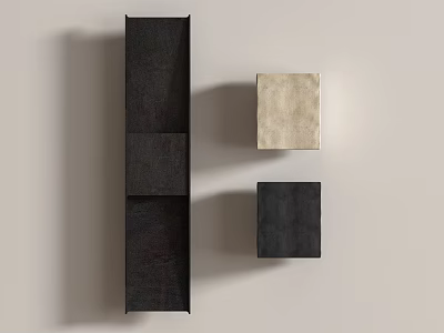 Minimalist Modern Wall Lamp In Black And Beige For Indoor Home Decor 3d model