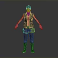 Woman In Black Vest Cap Pink Sunglasses Gloves And Combat Boots