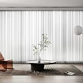 Modern curtain screen window 3d model