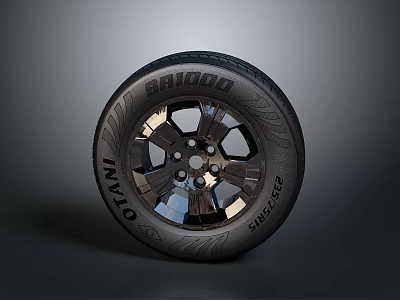 High Quality Automotive Tire With Stylish Wheel Rim And Durable Tread Design 3d model
