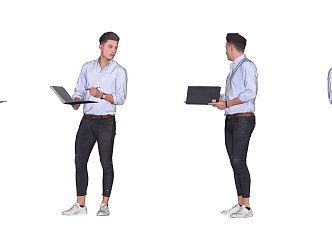 Business Male Office Figure Standing Men Suit Men 3d model