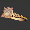 Elegant Gold Ring With Large Transparent Gemstone And Small Accent Stones