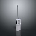 White Military Weapon Communication Device with Long Antenna Multiple Ports and Ventilation Holes