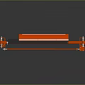 Efficient Red Frame Industrial Conveyor Belt Cleaning Equipment With Black Blade