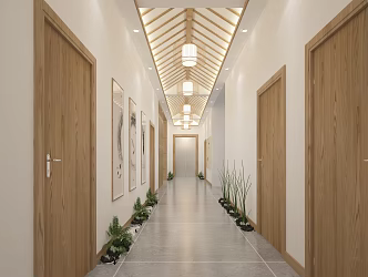 New Chinese Homestay Aisle 3d model