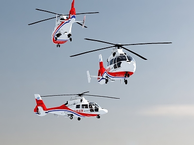 Helicopter Aircraft Rescue Machine 3d model