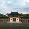 Chinese Ancient Temple Corridor Gate Traditional Architectural Style Architecture 3d model