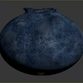 Fresh Blueberry With Vibrant Blue Color Glossy Surface And Detailed Top Stem