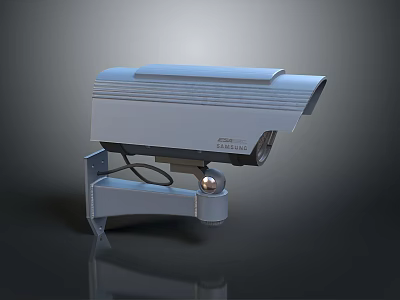 Modern Outdoor Surveillance Security Camera With Adjustable Angle Mount And Weatherproof Design 3d model