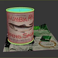Columbia River Spring Salmon Canned Fish Product From Astoria Oregon With Packaging