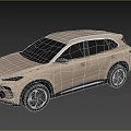 Modern Beige SUV Featuring Sleek Body Lines And Black Alloy Wheels 3d model