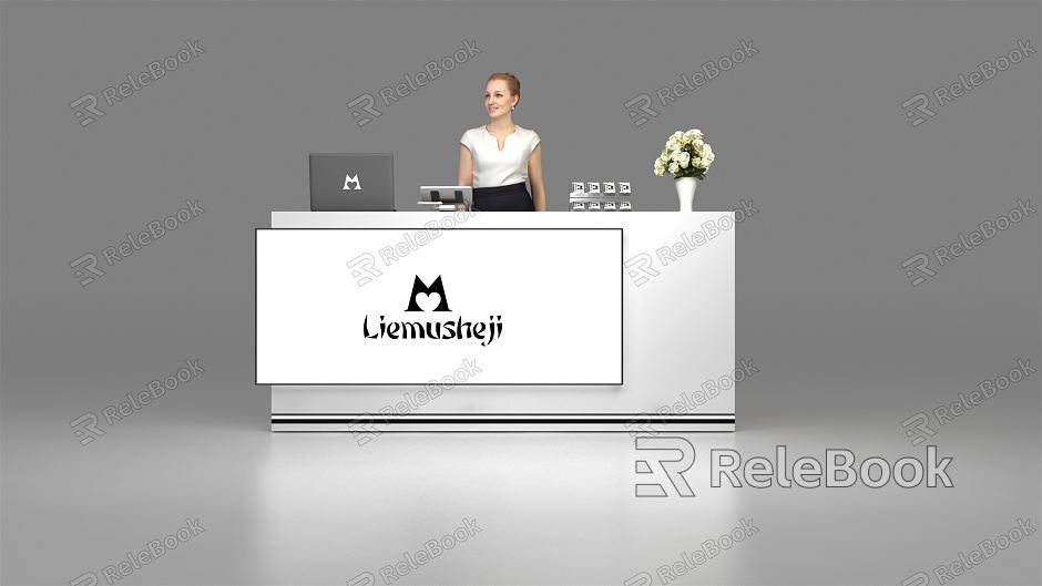 Modern reception desk model