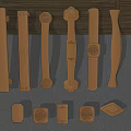 New Chinese-style handle hardware handle cabinet door handle 3d model