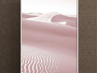 Modern landscape painting simple red bedroom landscape desert decorative painting model