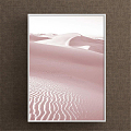 Modern landscape painting simple red bedroom landscape desert decorative painting 3d model