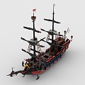 LEGO toy building blocks pirate ship sailing ship 3d model