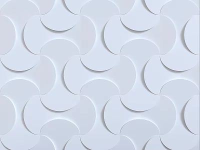 White Decorative Wall With Regularly Arranged Semicircular Geometric Patterns Creating 3D Textured Surface Design 3d model