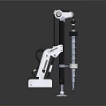 White Industrial Robotic Arm Equipment With Rotating Joints And Stable Base