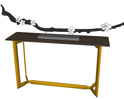 Modern End View Decorative Cabinet 3d model