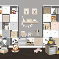 Children's Room Toy Storage Shelves With Stuffed Animals Books And Decorative Items
