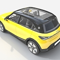 smart yellow benz 3d model