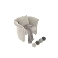 Stylish Single Sofa With Zebra Pattern Brown And White Upholstery And Gray Blanket