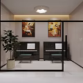 School Music Corridor With Piano Guitars Music Sheets And Modern Lighting Design