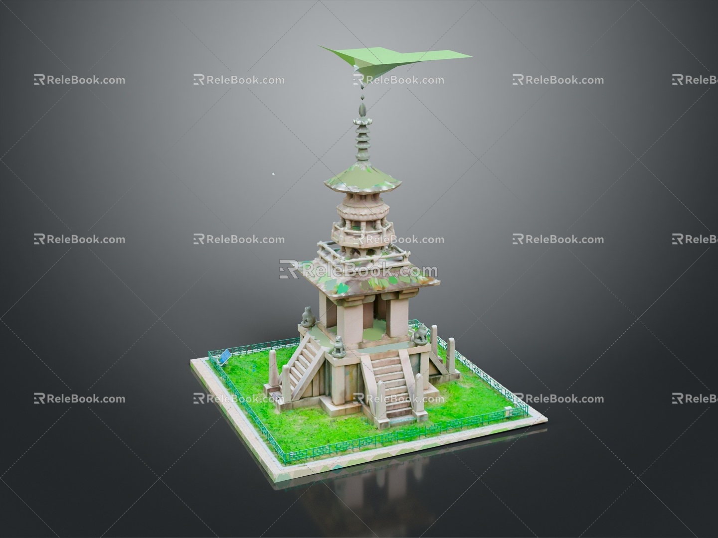 Altar Altar Temple Hero Altar Cartoon Building Outdoor Items Realistic 3d model